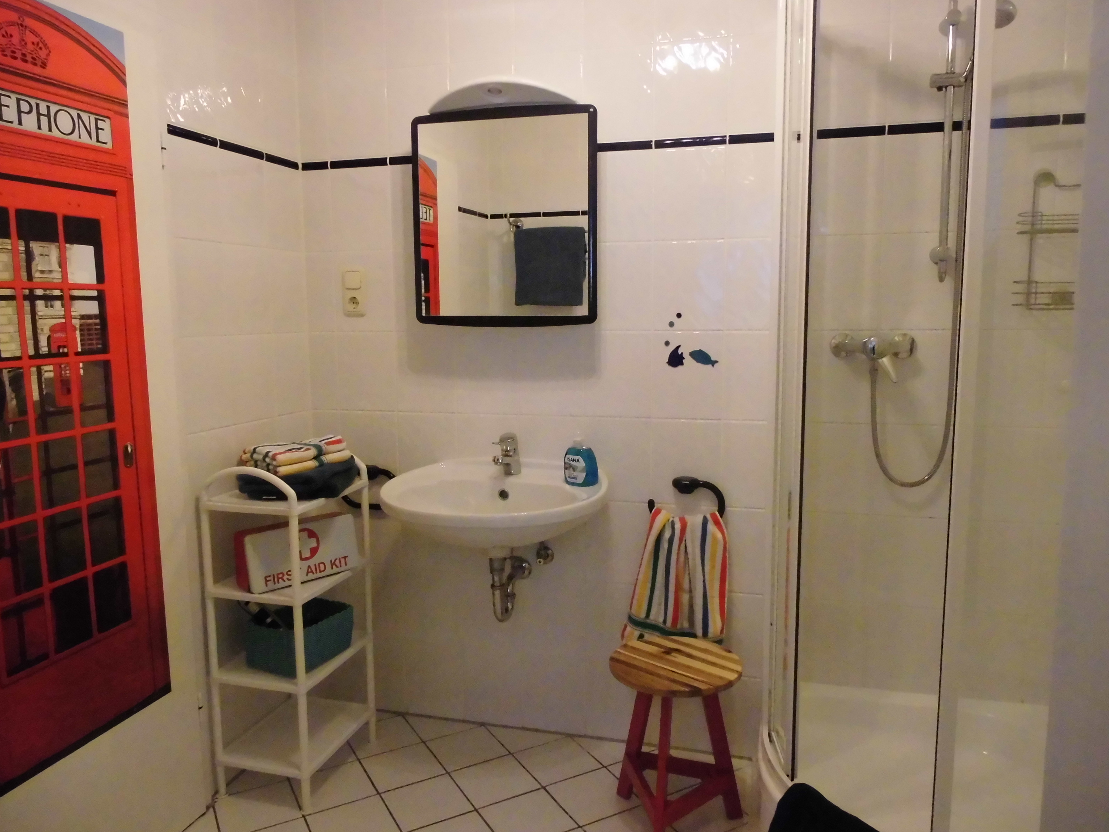 Das Duschbad mit viel Platz f&uuml;r Ihre Badutensilien.